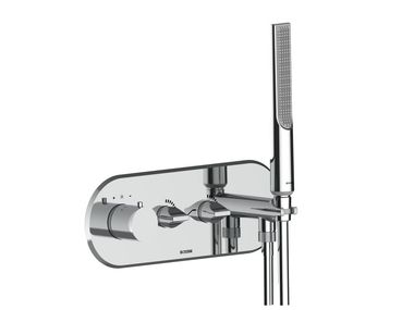 Thermostatic external chromed brass shower mixer APICE/2 Bossini