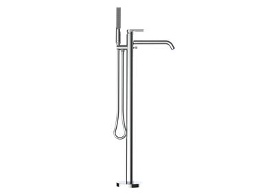 Floor standing external chromed brass bathtub mixer APICE/2 Bossini