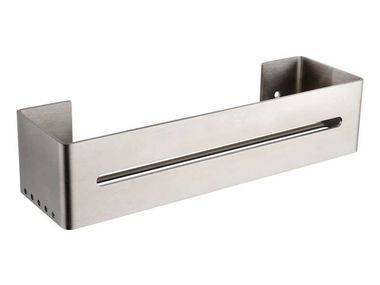 Stainless steel bathroom wall shelf INOX LINE V50413 Bossini