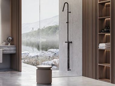 Thermostatic chromed brass shower panel PLY Bossini