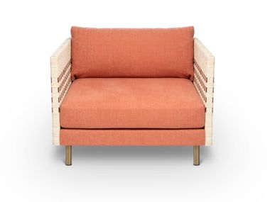 Fabric armchair with armrests MILLI Bottega Intreccio