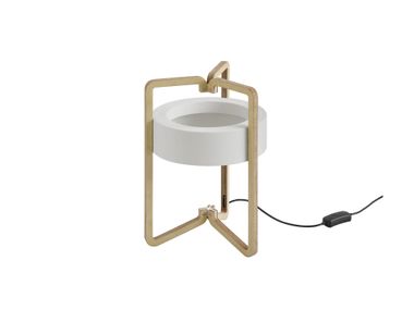LED aluminium and wood table lamp VUOTA Bover