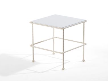 Pouf da giardino / tavolino da giardino in metallo LIBERTY Braid