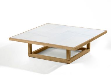 Tavolino da giardino quadrato in teak QUADRA Braid