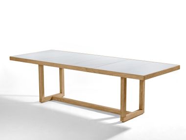 Tavolo da giardino rettangolare in teak QUADRA Braid