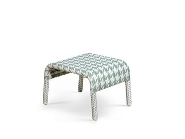 Poggiapiedi da giardino / pouf da giardino in tessuto TARTAN Braid