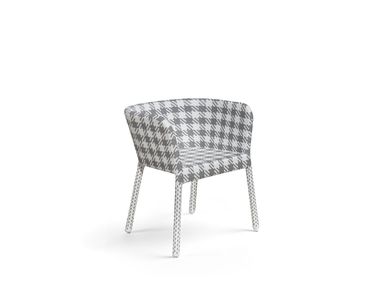 Poltroncina da giardino in tessuto con braccioli TARTAN Braid