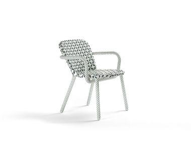 Sedia da giardino in tessuto con braccioli TARTAN Braid