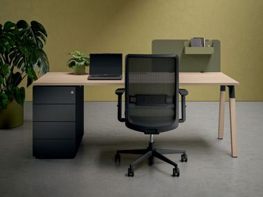 Workstation desk with shelves POLARE Bralco