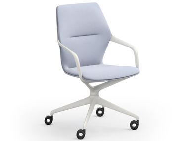 Swivel office chair with 4-spoke base with castors RAY Brunner