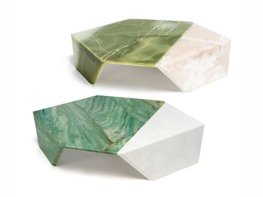 Hexagonal coffee table ORIGAMI BICOLOR S Budri