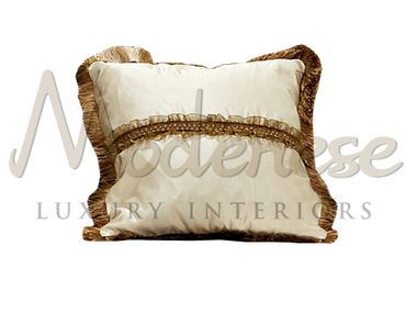 Quadratisches Kissen aus Stoff C10003 Modenese Luxury Interiors