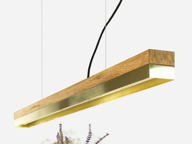Lampada a sospensione a LED in rovere ottone [C1o] BRASS GANTlights
