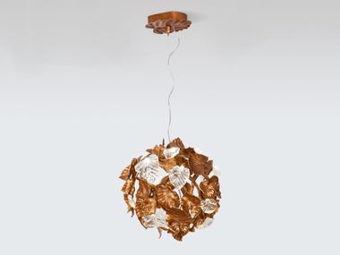 LED handmade bronze pendant lamp CALATHEA ORBIFOLIA | Handmade pendant lamp Serip