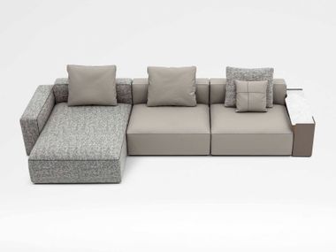 Leather sofa with storage space RUBIX CAMERICH