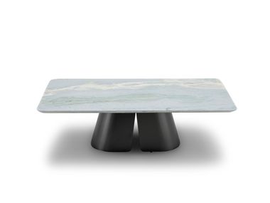 Rectangular marble and stainless steel coffee table ASCT660 CAMPO DE' FIORI