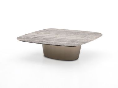 Rectangular low marble and  bronze coffee table ASCT725 CAMPO DE' FIORI