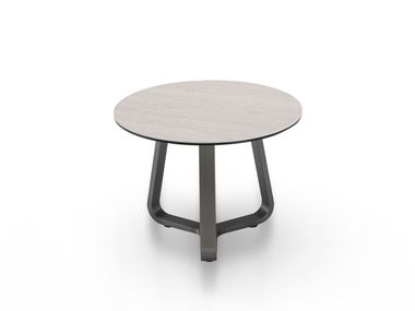 Round Glass and Stainless Steel coffee table ASCT727B CAMPO DE' FIORI