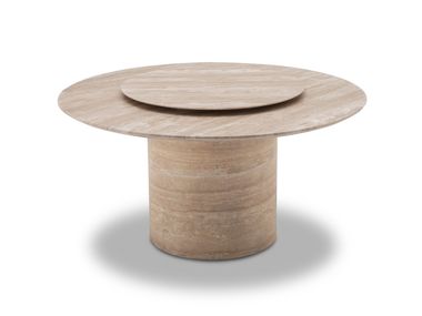 Round marble dining table with Lazy Susan AST847 CAMPO DE' FIORI