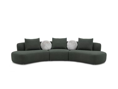 BELLA 4 seater curved modular fabric sofa By CAMPO DE' FIORI