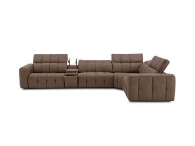 Modulares verstellbares Sofa aus Leder mit Elektroantrieb TRESS CAMPO DE' FIORI