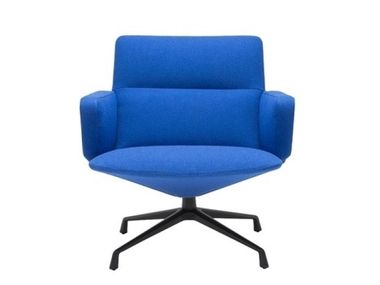 Swivel armchair with armrests with spoke base CAPRI LOUNGE BU1736 Andreu World