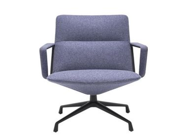 Swivel armchair with armrests with spoke base CAPRI LOUNGE BU1737 Andreu World