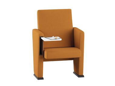 Upholstered fabric training chair with writing tablet CARMEN Ersa