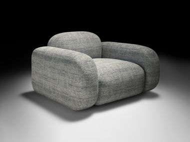 Fabric armchair with armrests STONE CASA +39
