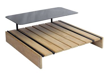 Square wooden coffee table with tray CASUAL MODULAR CBdesign