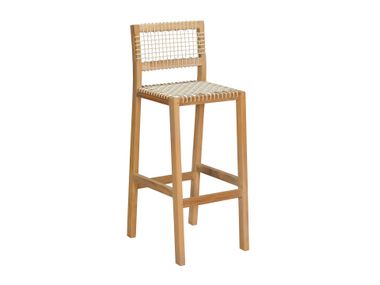 High teak barstool with back CHARITA CBdesign
