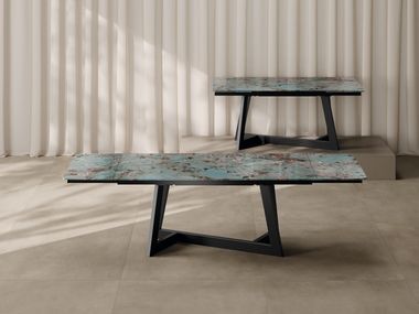 Extending rectangular porcelain stoneware table NEW YORK EXT CERAMICA FONDOVALLE