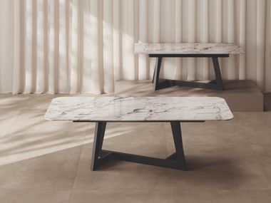 Rectangular porcelain stoneware table NEW YORK CERAMICA FONDOVALLE