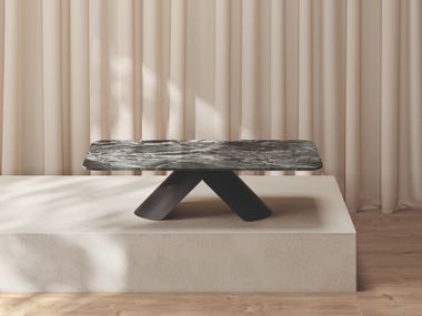 Rectangular porcelain stoneware coffee table OMIK COFFEE CERAMICA FONDOVALLE