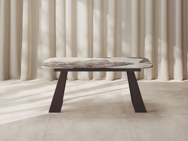 Rectangular porcelain stoneware table PLANA CERAMICA FONDOVALLE