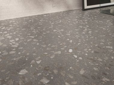 Porcelain stoneware wall/floor tiles terrazzo effect GLOW GREY CERAMICA SANT'AGOSTINO