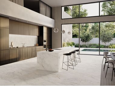 CERAMICHE KEOPE, VERSILIA MICHELANGELO WHITE Pavimento/rivestimento in gres porcellanato effetto marmo