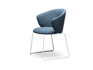 Sled base fabric chair with armrests PAULIN SL-P CHAIRS & MORE