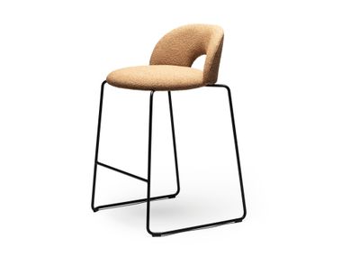 Sled base upholstered fabric stool PAULIN SL-SG-65 CHAIRS & MORE