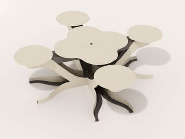 Panchina modulare in acciaio verniciato a polvere su barra INTRECCIO CITYSì