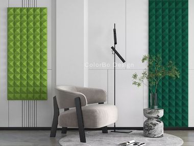 Wand- Akustikplatte aus PET 3D PYRAMID Colorbo