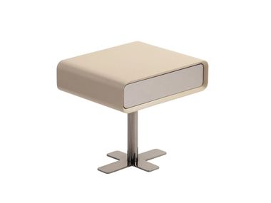 Rechteckiger Nachttisch aus Stahl und Holz mit Schubladen BH2207 CONCISE HOME