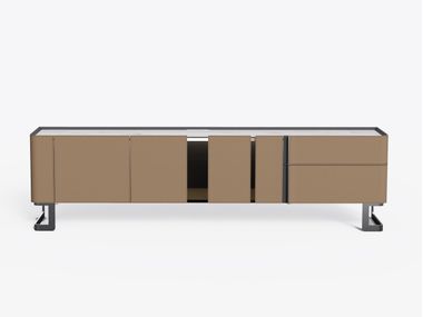 TV cabinet / sideboard in wood with marble top LH2207 CONCISE HOME