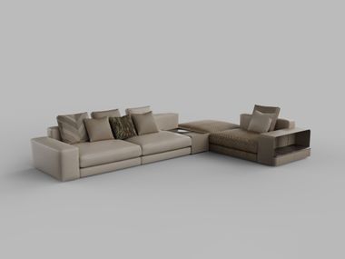 Modular double-sided sofa with storage space LS2209 CONCISE HOME