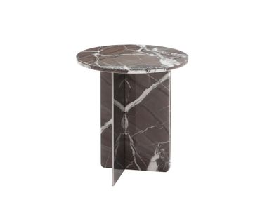 Round marble side table LT2219-03 CONCISE HOME