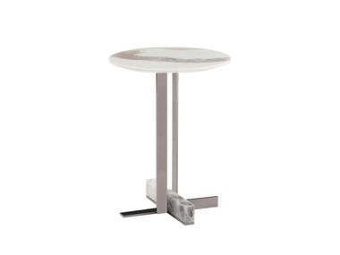 Round marble coffee table with central base LT2220-03 CONCISE HOME