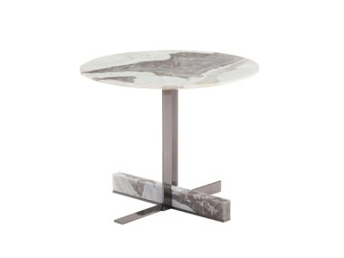 Round marble coffee table with central base LT2220-02 CONCISE HOME