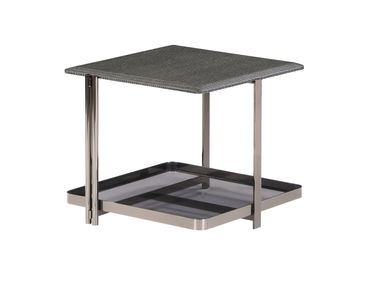 Square steel and wood side table with tray LT2205-02 CONCISE HOME
