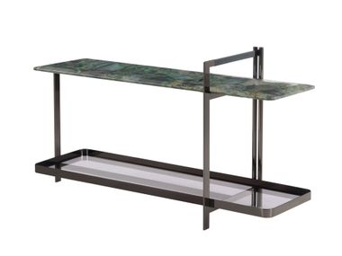 Rectangular steel and wood side table with tray LT2205-06 CONCISE HOME