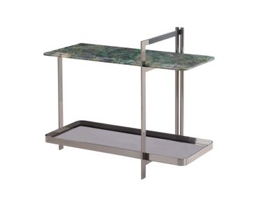 Rectangular steel and wood side table with tray LT2205-05 CONCISE HOME